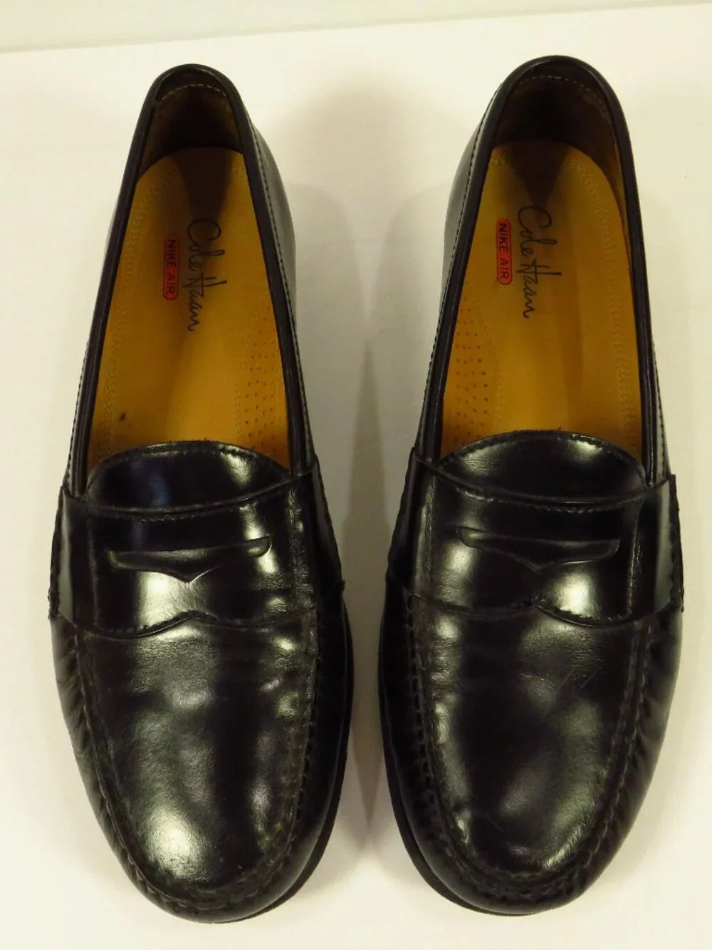 Mens Leather Penny Loafers Cole Haan Nike Air size 10 1/2M